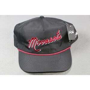 Bad Birdie Minnesota Snapback Golf Hat Black Maroon Rope Cap Adjustable
